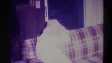 Troy New York USA (1973): A Kid Greets His Mom On Christmas Morning Who Shyly
