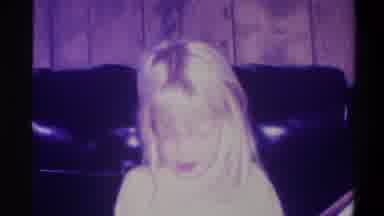 Troy New York USA (1973): Filming A Blonde Kid Having Fun In The Room While