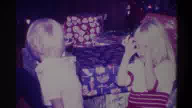 Troy New York USA (1973): Two Beautiful Dressed Kids Are Sitting Around The Gifts