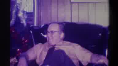 Troy New York USA (1973): Elderly Man Enjoying Christmas With Granddaughter While