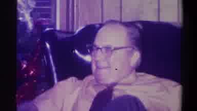Troy New York USA (1973): Grandfather Is Talking With His Granddaughter On