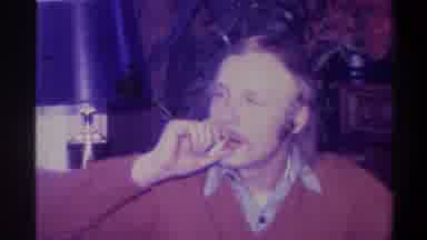 Troy New York USA (1973): Mustache And Red Shirt Lord Smoking His Cigar In The