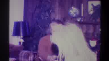 Troy New York USA (1973): Little Girl Opening Presents On Christmas Morning While