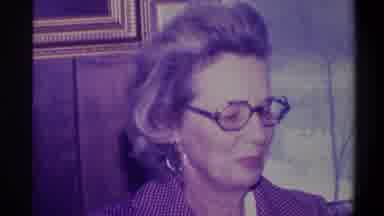 Troy New York USA (1973): Lady With Glasses And Golden Earrings Talking A Lot To