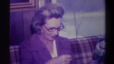 Troy New York USA (1973): Woman Surprised With A Gift That She Has Been Waiting