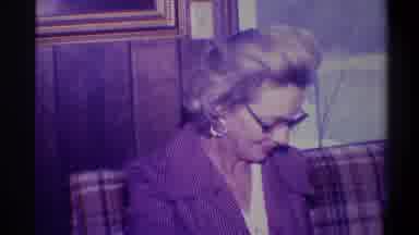 Troy New York USA (1973): A Grand Father And Grand Mother Talking With Her