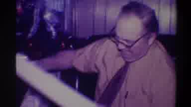Troy New York USA (1973): Grandpa Opening Present On Christmas