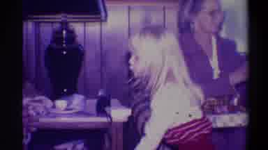 Troy New York USA (1973): Kids Playing With Grandparents In Living Room Holding