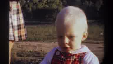 Gainsville Florida USA (1974): Young Baby Walking And Shouting Near Mother
