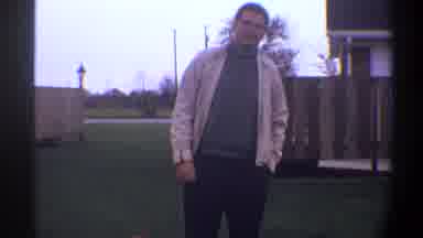 Gainsville Florida USA (1974): Dad And Baby Happy To See Each Other Outside