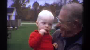 Gainsville Florida USA (1974): A Loving And Caring Behavior Of A Grandfather For