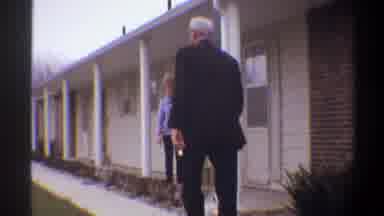 Gainsville Florida USA (1974): Time Walking Outside With Grandparents On A Cold