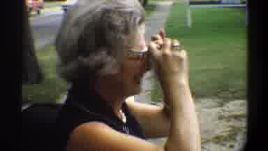Gainsville Florida USA (1974): Old Rich White Women Laugh Hard Cries Looking