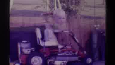 Gainsville Florida USA (1974): Little White Toddler In A White Dress And Blue