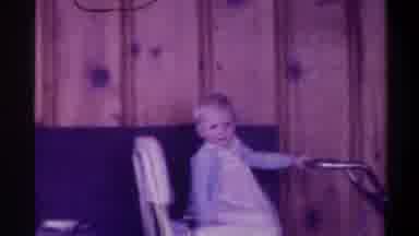 Gainsville Florida USA (1974): Beautiful Baby Sitting On A White Metal Chair With