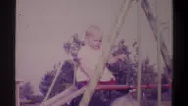 Gainsville Florida USA (1974): Blond Children Playing In The Playground: One Baby