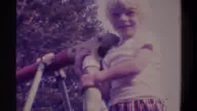 Gainsville Florida USA (1974): Young Short Haired Blonde Headed Boy Standing On