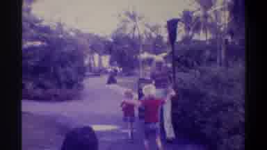 Gainsville Florida USA (1974): Women Walking Through Park With Two Children