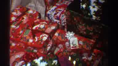 Gainsville Florida USA (1975): Pile Of Presents All Wrapped With Patterned And