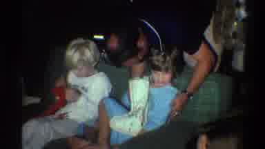 Gainsville Florida USA (1975): Family Christmas Day Children Open Their Christmas