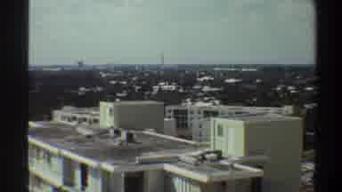 Gainsville Florida USA (1975): Old Aerial Video Recording Of A Large City During