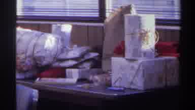 Gainsville Florida USA (1975): Gift Boxes Are Placed Everywhere In The Room