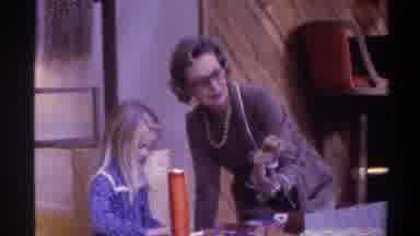 Gainsville Florida USA (1975): Small Girl Receiving Barbie Doll From Grandmother