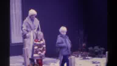Gainsville Florida USA (1975): Women And Two Children Bundled Up In Coats Walking