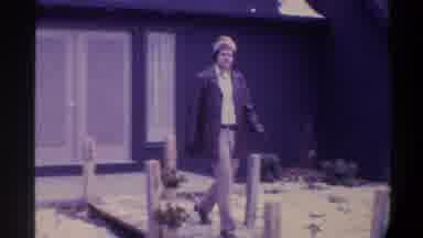 Gainsville Florida USA (1975): Very Nice Man Walking Down The Sidewalk In Slow