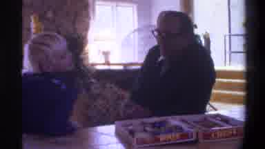 Gainsville Florida USA (1975): Grandson Getting Excited To Play A New Game With