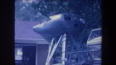 Volmer Yucaipa California USA (1959): Piece Of A Plane On Top Of A Tripe Near A
