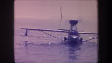Volmer Yucaipa California USA (1959): Amphibian Aircraft After Landing On Body Of