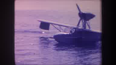Volmer Yucaipa California USA-1959: Hydroplane Giving It Slowly And Maneuvering