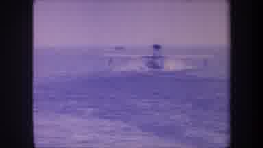 Volmer Yucaipa California USA (1959): Boat Speeding In The Sea And Another Boat In