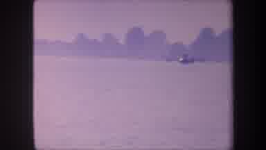 Volmer Yucaipa California USA-1959: Hydroplane Gliding Across Calm Water