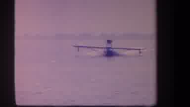 Volmer Yucaipa California USA (1959): Slightly Off Balance Seaplane Floating Over