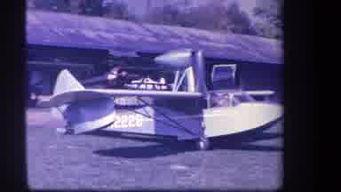 Volmer Yucaipa California USA (1959): Water Airplane Revving Propeller On Grass