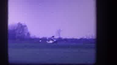 Volmer Yucaipa California USA (1959): Small Plane Getting Ready For Take Off In