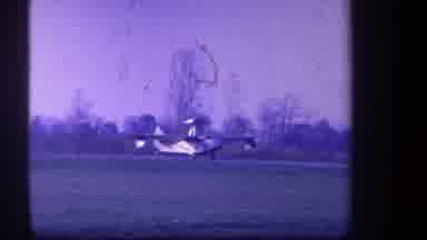 Volmer Yucaipa California USA (1959): A Small Airplane Glides A Few Feet Over The