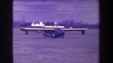 Volmer Yucaipa California USA-1963: Small Propeller Plane On Grass Airfield