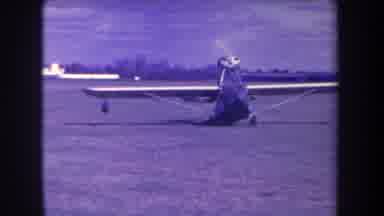 Volmer Yucaipa California USA-1963: Propeller Glider Struggles To Get Up To Takeoff