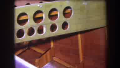 Volmer Yucaipa California USA (1964): Abstract Wood Pipes With Holes Layered