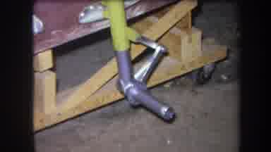 Volmer Yucaipa California USA (1964): Wooden Support Structure With Castor Wheel