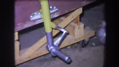 Volmer Yucaipa California USA (1964): Vehicle Chassis Stripped To Show Front End