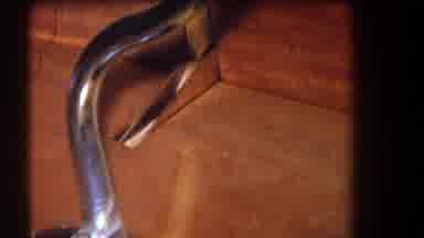 Volmer Yucaipa California USA-1964: Interior Plumbing Pipes and Wooden Structure
