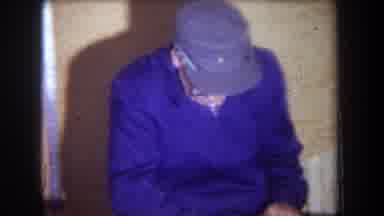 Volmer Yucaipa California USA (1965): Man Working On Something That Shocks Him To