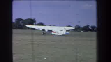 Volmer Yucaipa California USA (1965): Airplane Is Preparing For Taking In Flat