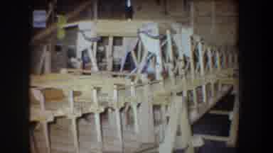 Volmer Yucaipa California USA (1965): Dry Docked Wooden Boat In The Building