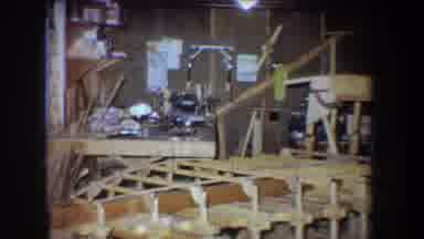 Volmer Yucaipa California USA (1965): Old Wood Bridge In Home Workshop Very Dust