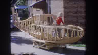 Volmer Yucaipa California USA (1965): Little Girl On Wooden Frame Of Plane